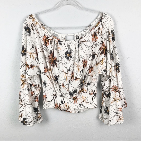 Free People Last Time Print Top in Ivory Combo - Picture 5 of 8